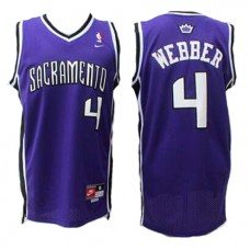 NBA Sacramento Kings 4 Chris Webber Throwback Jersey Purple Swingman Hardwood Classics