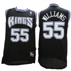 NBA Sacramento Kings 55 Jason Williams Throwback Jersey Black Swingman Hardwood Classics