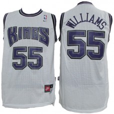 NBA Sacramento Kings 55 Jason Williams Throwback Jersey White Swingman Hardwood Classics