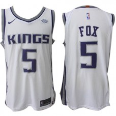 Nike NBA Sacramento Kings 5 De'Aaron Fox Jersey White Authentic Association Edition