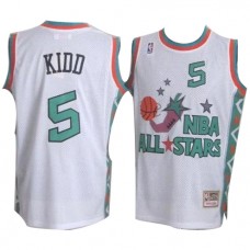 Nike NBA Dallas Mavericks 5 Jason Kidd 1996 All Star Jersey White Throwback