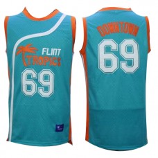 Flint Tropics 69 Downtown Blue Semi-Pro Movie Stitched Basketball Jersey