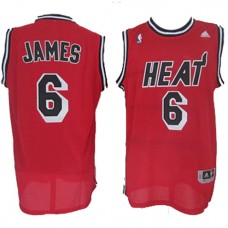 Cheap Lebron James Miami Heat Throwback NBA Jerseys Red For Sale