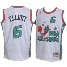 Nike NBA San Antonio Spurs 6 Sean Elliott 1996 All Star Jersey White Throwback