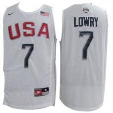 Nike NBA 2016 Olympic Team USA 7 Kyle Lowry Jersey White Stitched
