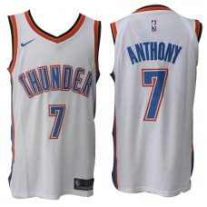 Nike NBA Oklahoma City Thunder 7 Carmelo Anthony Jersey White Authentic Association Edition