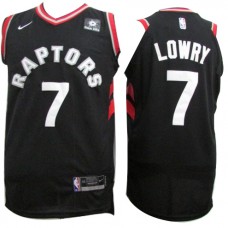 Nike NBA Toronto Raptors 7 Kyle Lowry Jersey Black Authentic Statement Edition