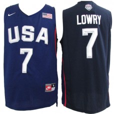 Nike USA 7 Kyle Lowry 2016 Dream Team Stitched NBA Jersey Navy Blue