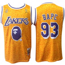 Cheap LA Lakers #93 Snoop Dogg Basketball Jerseys Joint BAPE