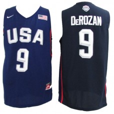 Nike USA 9 DeMar DeRozan 2016 Dream Team Stitched NBA Jersey Navy Blue