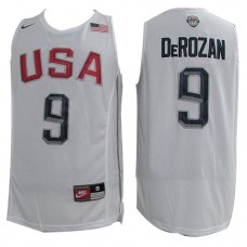 Nike NBA 2016 Olympic Team USA 9 DeMar DeRozan Jersey White Stitched