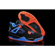 Air Jordan 4 Cavs Black Blue Orange Shoes Cheap For Girls