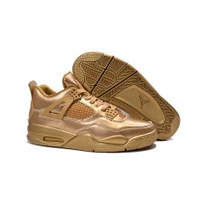 Air Jordan 4 Custom Liquid Metal All Gold Cheap For Sale