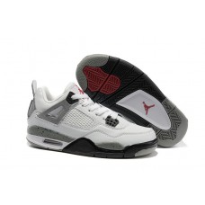 Air Jordan 4 Retro White Cement Grey Shoes Sale For Girls