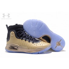 Best Under Armour Curry 4 Championship Parade Black Gold Clearance Store