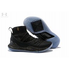 Buy Curry 5 High Tops Black Gold UA Shoes Clearance Sale