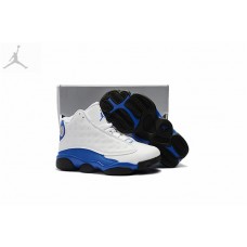 Cheap 2018 Air Jordans 13 XIII White Blue Kids For Sale