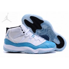 Cheap Air Jordan 11 Columbia Custom Laser White-Blue Shoes On Sale