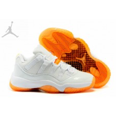 Cheap Air Jordan 11 Low Shoes Citrus White Sale Online For Big Kids