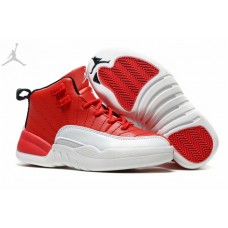 Cheap Air Jordan 12 Red And White Shoes For Kids Online Real
