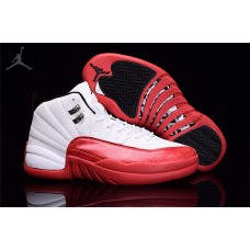 Cheap Air Jordan 12 XII Cherry White Gym Red Shoes From China