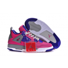 Cheap Air Jordan 4 Pink Flash Purple Shoes For Women Sale