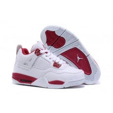 Cheap Air Jordan 4 Retro White Red Shoes Sale For Kids