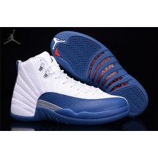 Cheap Air Jordans 12 XII French Blue White Shoes Sale For Men