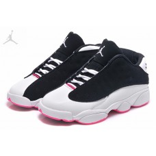 Cheap Air Jordans 13 Low GS Black Pink White For Girls Size