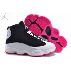 Cheap Air Jordans 13 Retro GS Black Pink White For Kids Size
