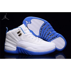 Cheap Authentic Jordans 12 White University Blue For Sale