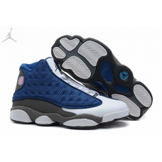 Cheap Big Size Air Jordan 13 French Blue Grey For Sale