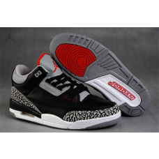 Cheap Big Size Air Jordan 3 Black Grey Shoes For Sale