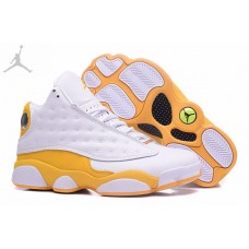Cheap Jordan 13 Fred Jones Pacers PE White Yellow Sneakers