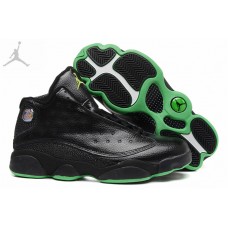 Cheap Jordan 13 Leather Black Green Basketball Shoes For Sale