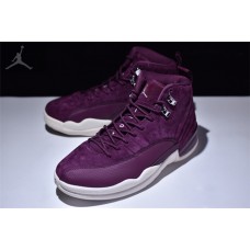 Cheap Jordans 12 Bordeaux Maroon Burgundy Shoes Sale Online