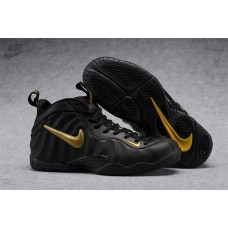 Cheap Nike Air Foamposite Men Pro Black Gold Sneakers On Sale