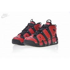 Cheap Nike Air More Uptempo Red Black Sneakers Sale