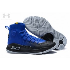 Cheap Under Armour Curry 4 More Fun Black Blue Shoes For Sale