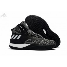 Cool Adidas D Rose 8 Core Black White Shoes On Feet