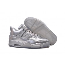Cool Air Jordan 4 Retro All Metallic Sliver Basketball Shoes Online