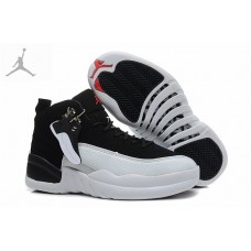 Cool Girls Air Jordan 12 Playoffs Black White Shoes On Sale