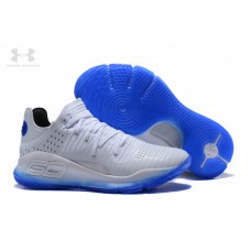 Cool New Under Armour Curry 4 Low White Blue Shoes Free Shipping