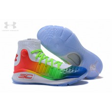 Discount Under Armour Curry 4 White Green Red Colorful Shoes Store