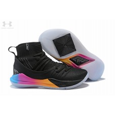 Discount Under Armour Curry 5 High Tops Black Multicolor Shoes