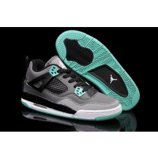 Girls Air Jordan 4 Green Glow Grey Shoes Cheap Sale