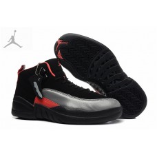 Girls Real Jordans 12 GS Black Grey For Cheap Prices Online