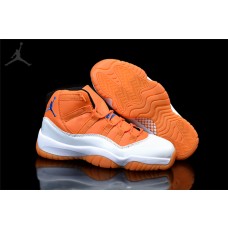 Jordans 11 For Cheap Online Free Shipping Custom White Orange