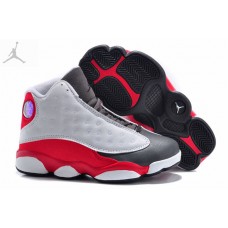 Kids Air Jordans 13 XIII Retro Grey Toe White Cheap For Sale