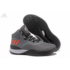 Mens Adidas Derrick Rose 8 Carbon Grey Orange On Feet